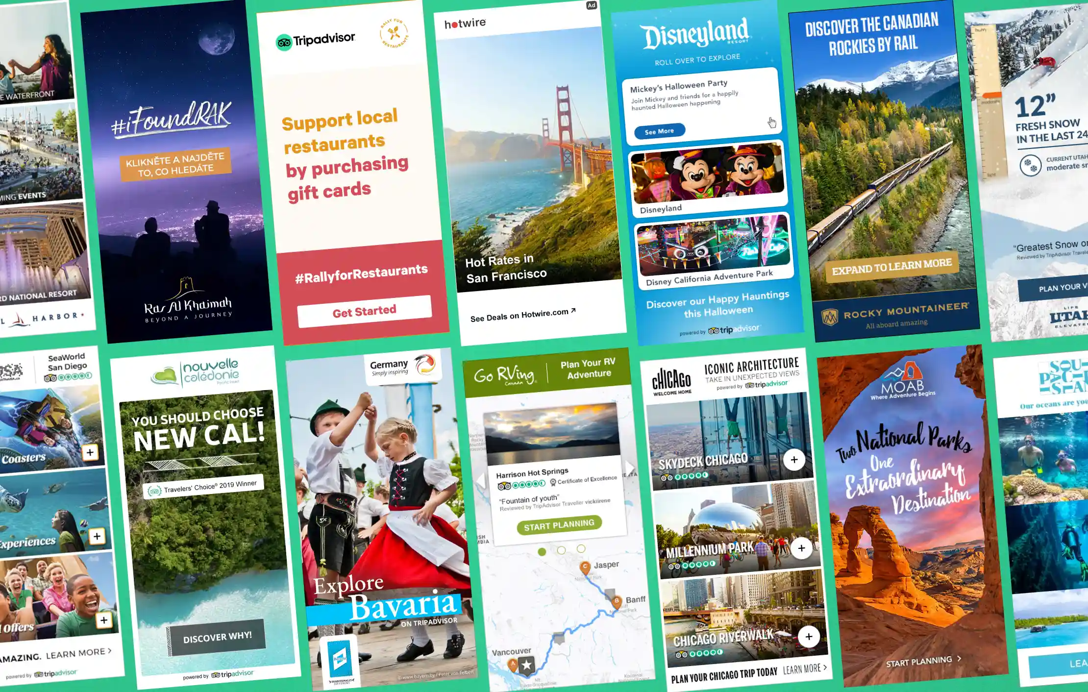 Display Ads at Tripadvisor design by Adam Margolis